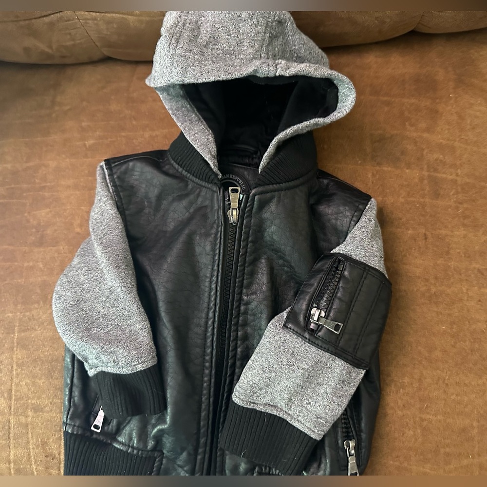 Urban Republic toddler faux leather motorcycle jacket, 18 months